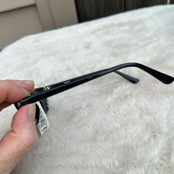 Vintage Dead Stock After Thoughts Black Rectangular Sunglasses - Picture 5 of 7